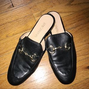 REDUCED PRICE 💰 BLACK/GOLD GENUINE LEATHER MULES